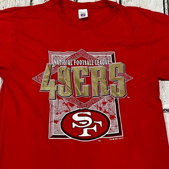 Vintage 90s San Francisco 49ers NFL Football Logo 7 Sports Tee Tshirt - Picture 2 of 8